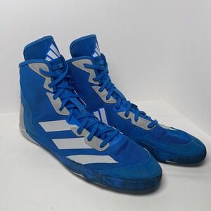 Adidas Wrestling Shoes Mens Size 13 YYJ606004‎ Blue White Athletic Sneakers